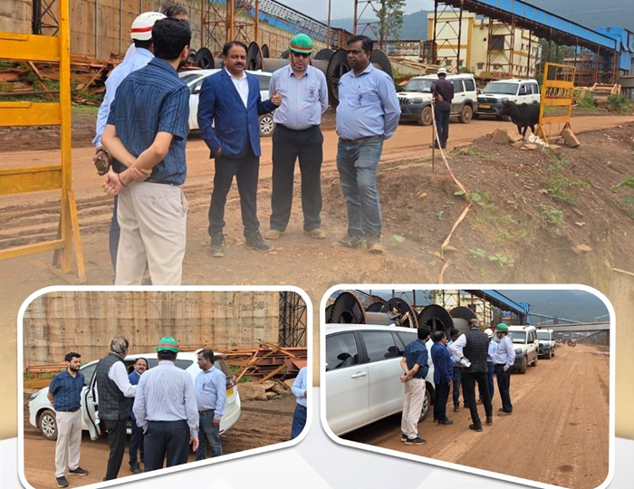 NMDC officials visit MV-03 Siding Line Project site in Kirandul